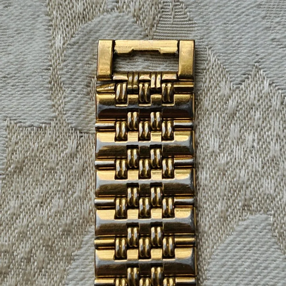 Elgin Black and Gold Tone Diamond Quartz Stainless Steel Watch - Picture 12 of 16